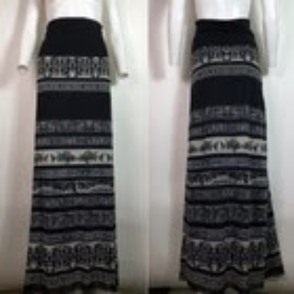 Rare Vintage Jean Paul Gaultier Black Fish Fossil Print Mesh Long Skirt - Picture 3 of 3